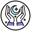 Embody and embrace your spiritual destiny, hands holding moon and stars
